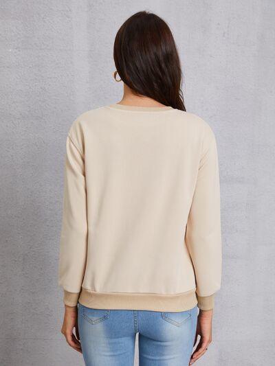 Cross Graphic Round Neck Sweatshirt - Immenzive