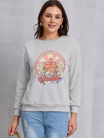 Cross Graphic Round Neck Sweatshirt - Immenzive