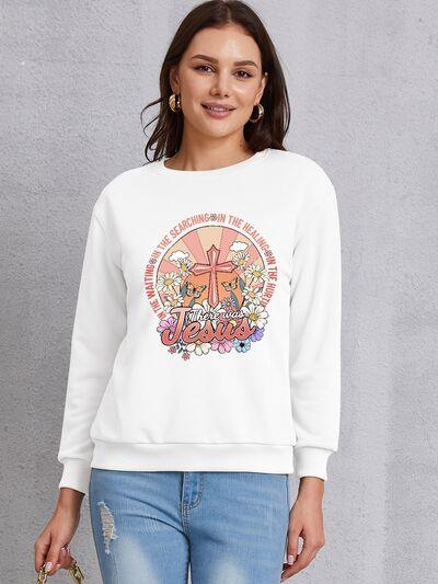 Cross Graphic Round Neck Sweatshirt - Immenzive