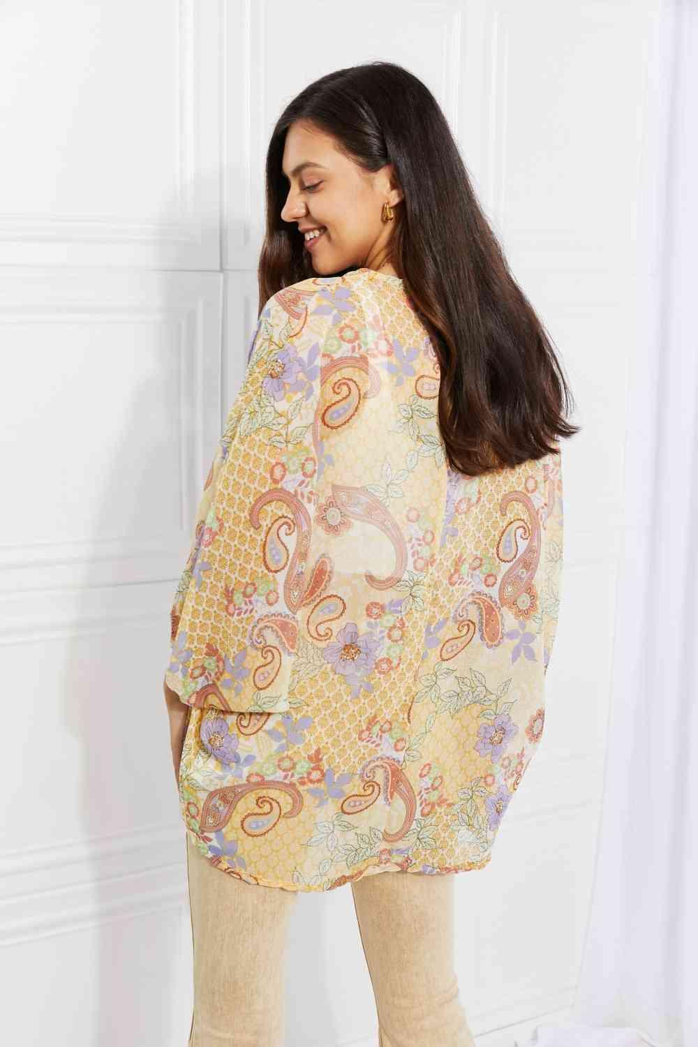 Culture Code Full Size Lasting Love Paisley Kimono - Immenzive