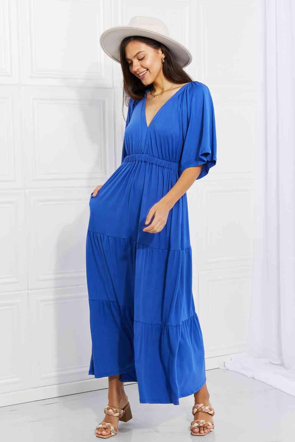 Culture Code Full Size My Muse Flare Sleeve Tiered Maxi Dress - Immenzive