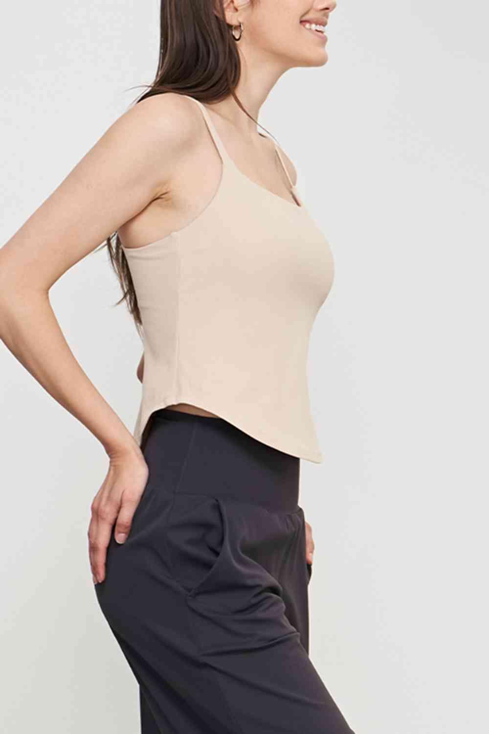 Curved Hem Sports Cami - Immenzive