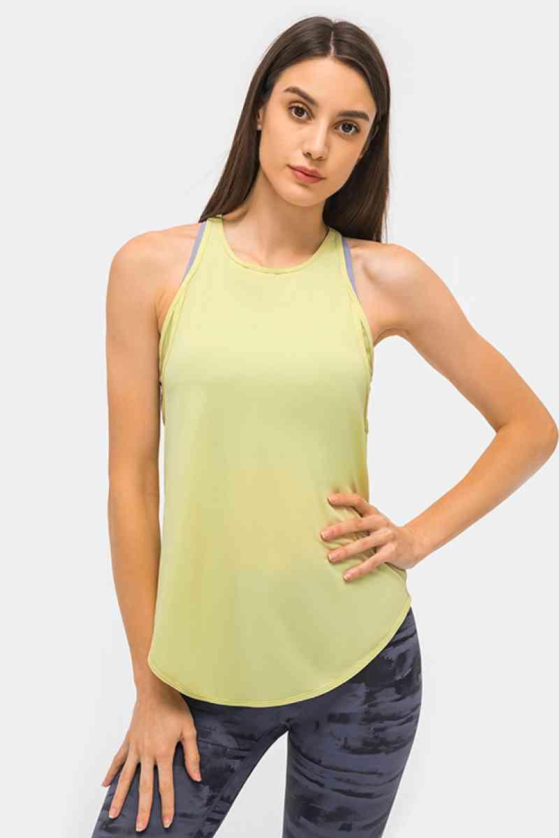 Cut Out Back Sports Tank Top - Immenzive