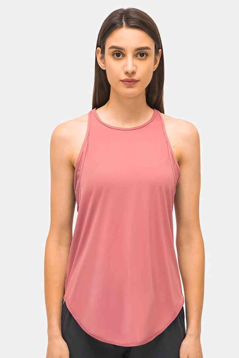 Cut Out Back Sports Tank Top - Immenzive