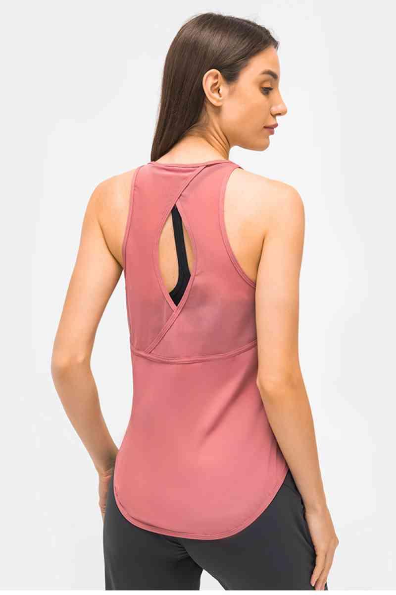 Cut Out Back Sports Tank Top - Immenzive