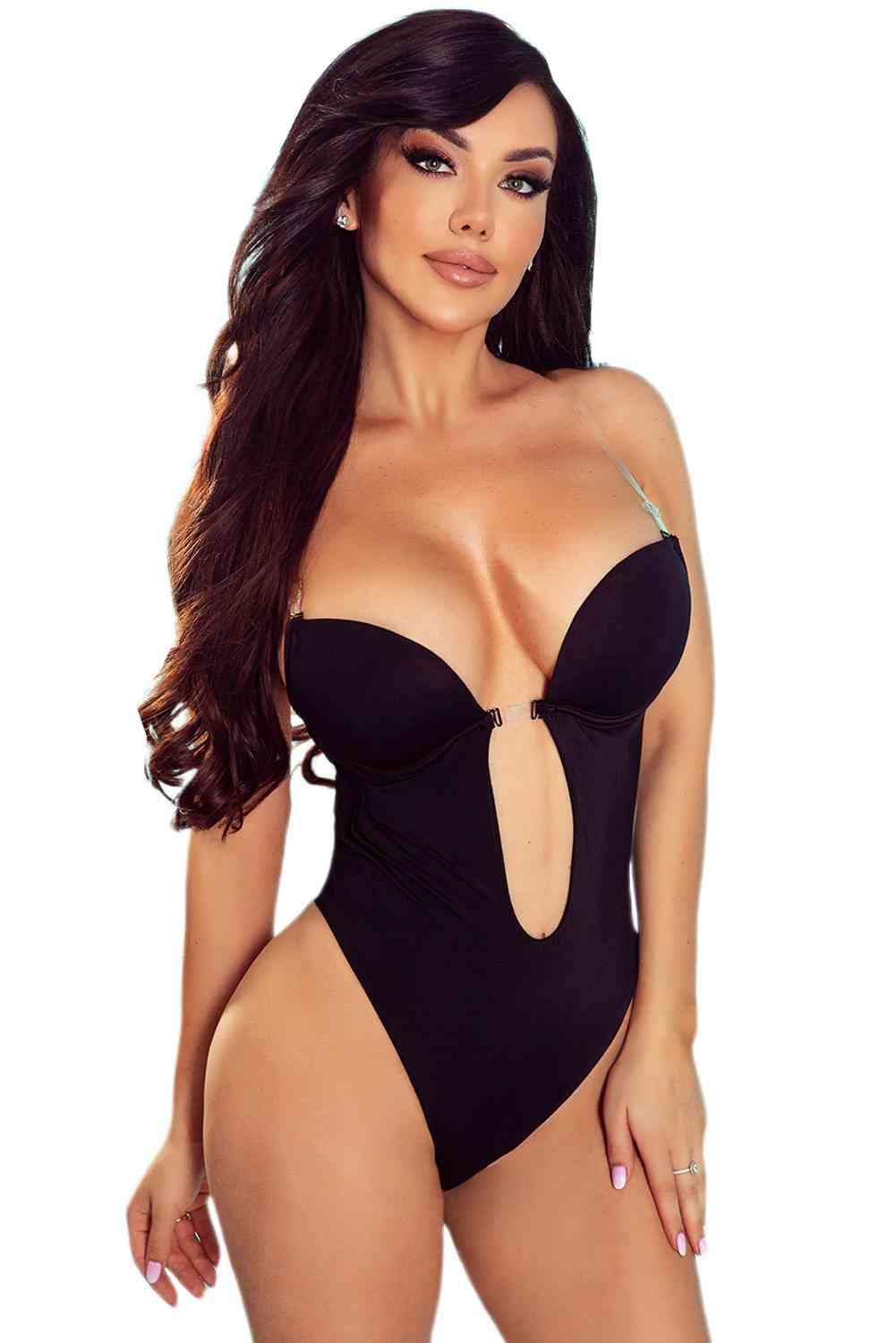 Cutout Backless Teddy Lingerie - Immenzive