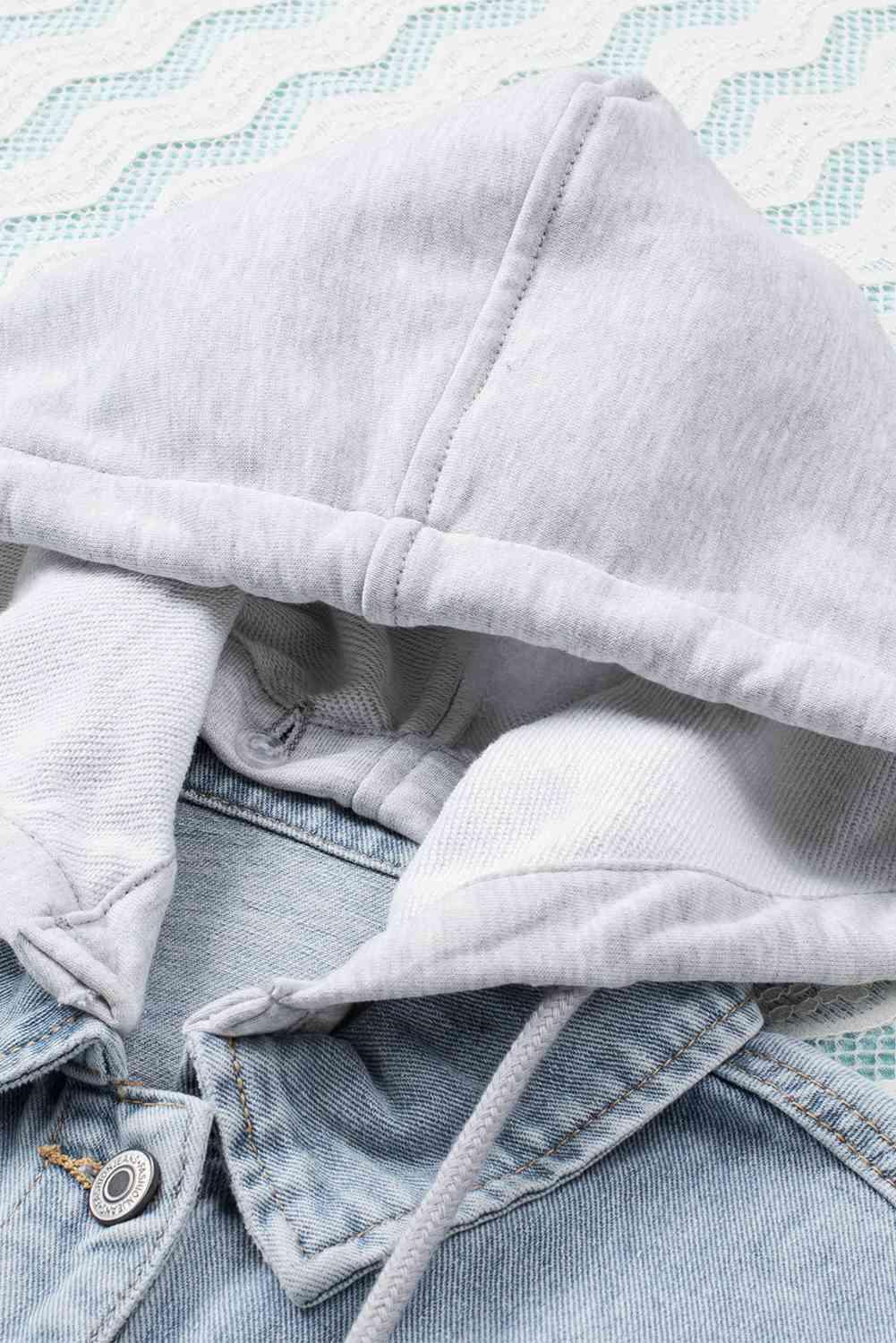 Distressed Hooded Denim Jacket - Immenzive