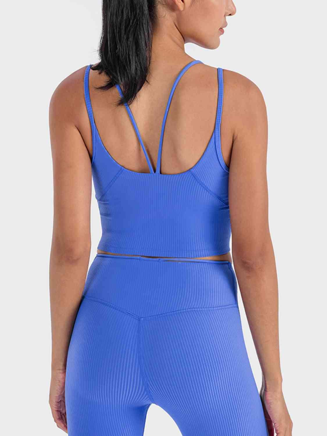 Double Strap Ribbed Sports Cami - Immenzive