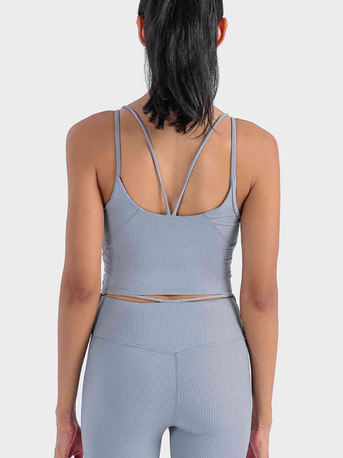 Double Strap Ribbed Sports Cami - Immenzive