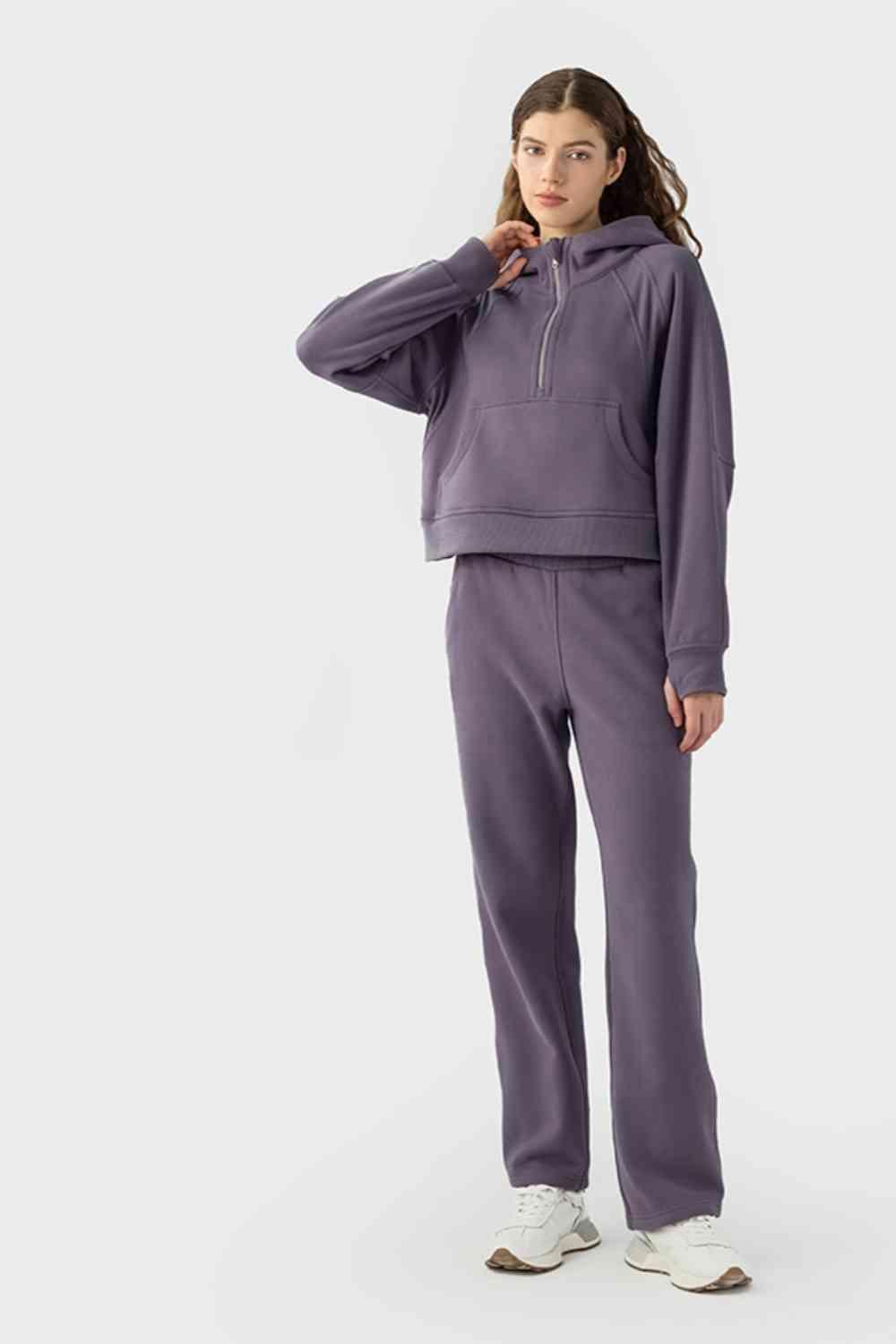 Drawstring Waist Sports Pants with Pockets - Immenzive