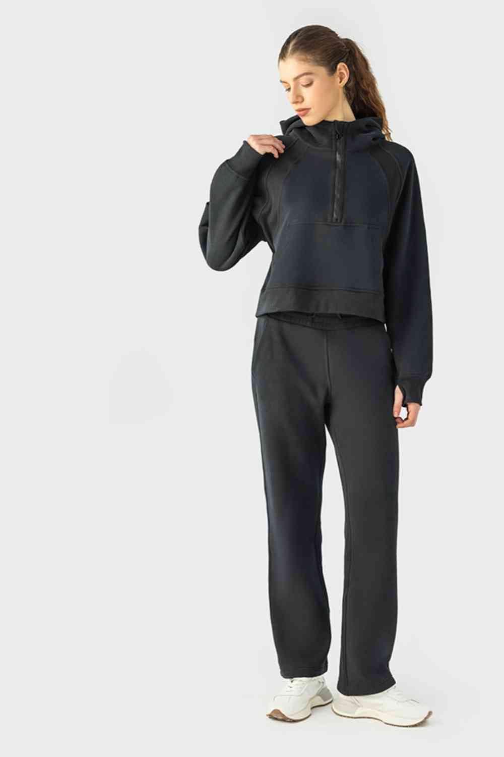 Drawstring Waist Sports Pants with Pockets - Immenzive