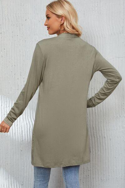 Open Front Long Sleeve Cardigan - Immenzive