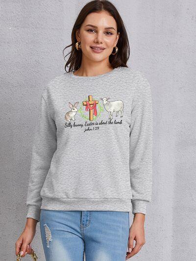 EASTER Graphic Round Neck Sweatshirt - Immenzive