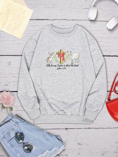 EASTER Graphic Round Neck Sweatshirt - Immenzive