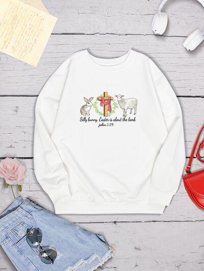 EASTER Graphic Round Neck Sweatshirt - Immenzive