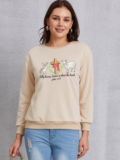EASTER Graphic Round Neck Sweatshirt - Immenzive