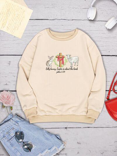 EASTER Graphic Round Neck Sweatshirt - Immenzive