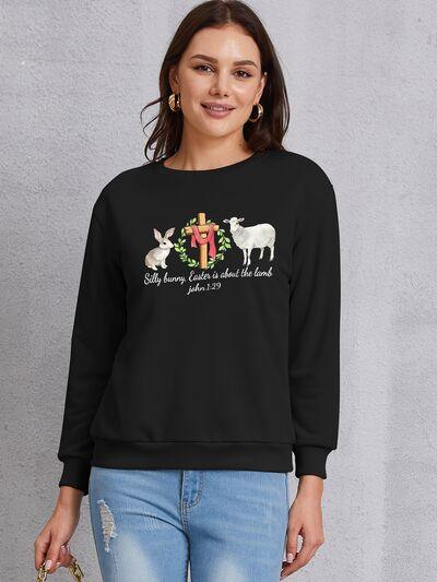 EASTER Graphic Round Neck Sweatshirt - Immenzive