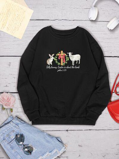 EASTER Graphic Round Neck Sweatshirt - Immenzive