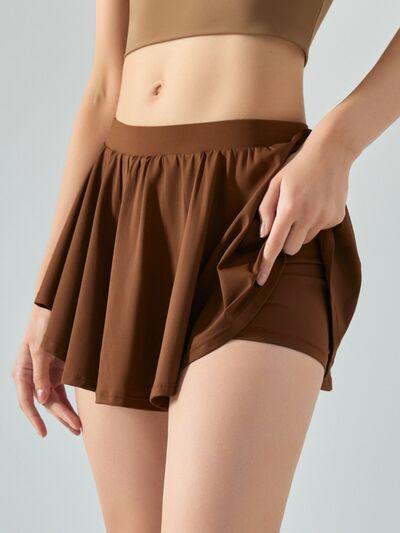 Elastic Waist Mini Active Skirt - Immenzive