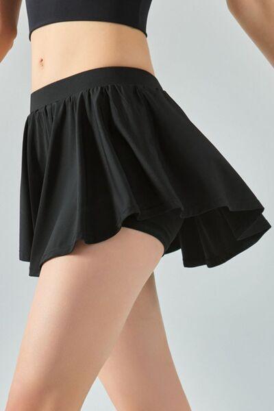 Elastic Waist Mini Active Skirt - Immenzive