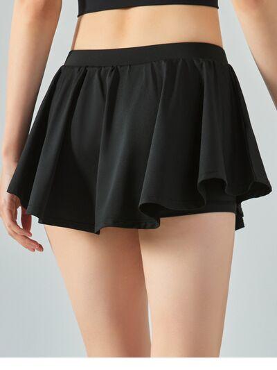 Elastic Waist Mini Active Skirt - Immenzive