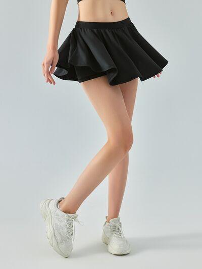Elastic Waist Mini Active Skirt - Immenzive