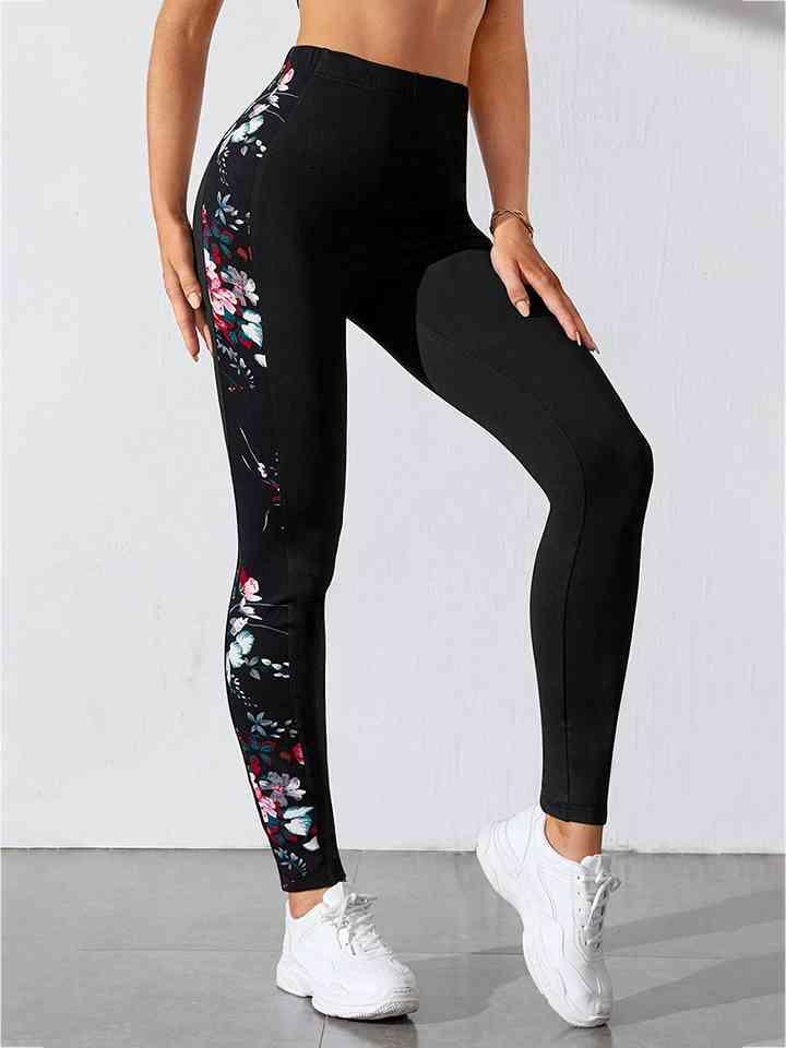 Floral Print Wide Waistband Pants - Immenzive