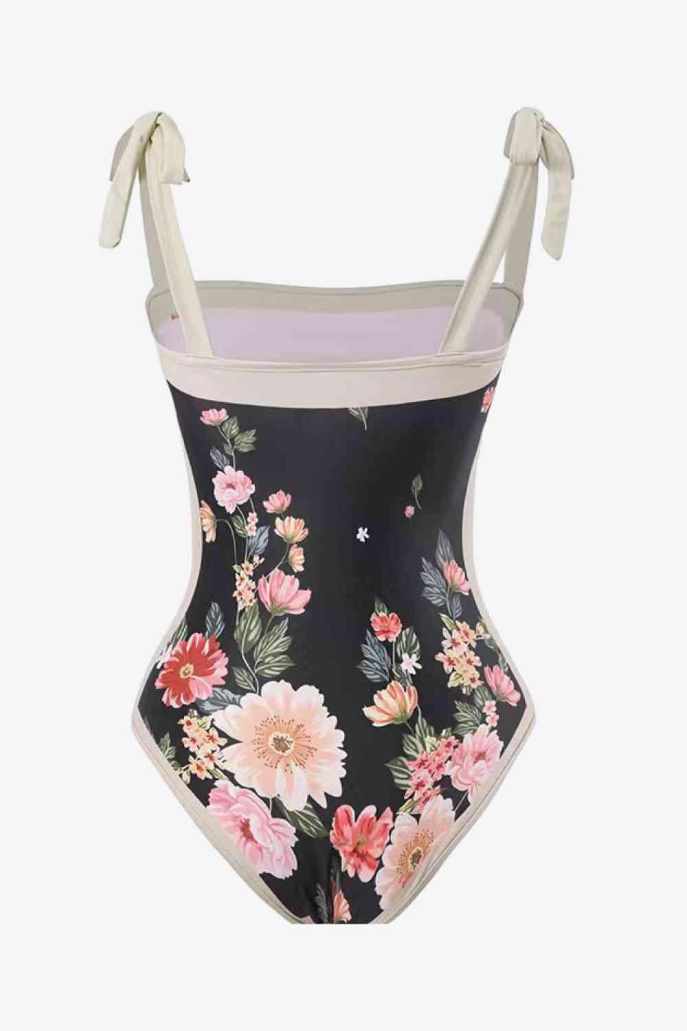 Floral Tie-Shoulder Two-Piece Swim Set - Immenzive