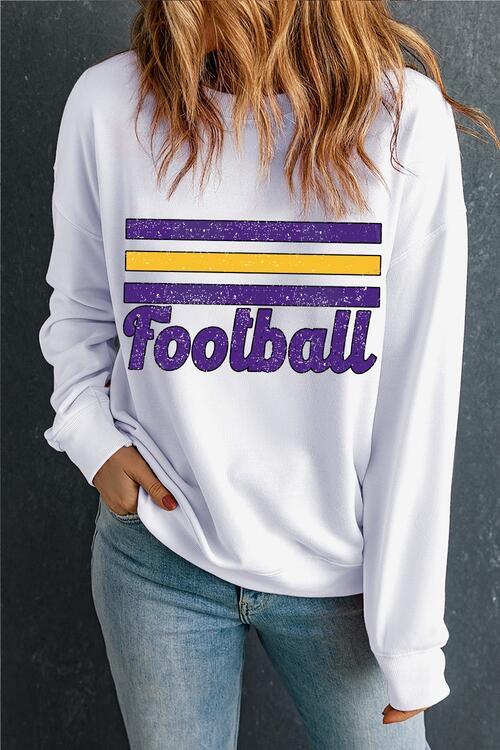 FOOTBALL Graphic Long Sleeve Sweatshirt - Immenzive