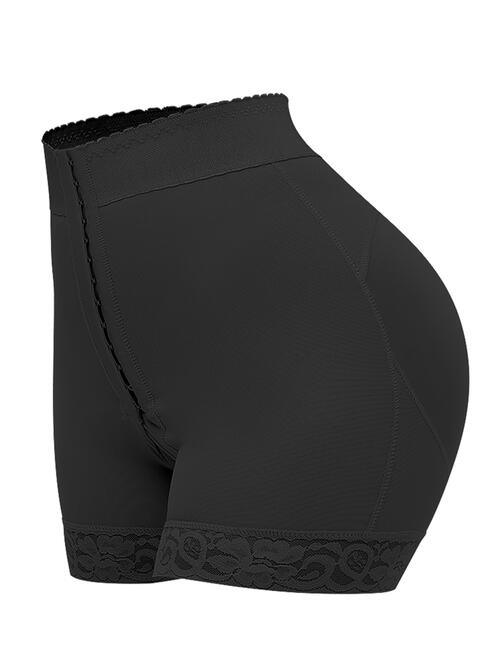 Full Size Lace Detail Hook-and-Eye Shaping Shorts - Immenzive