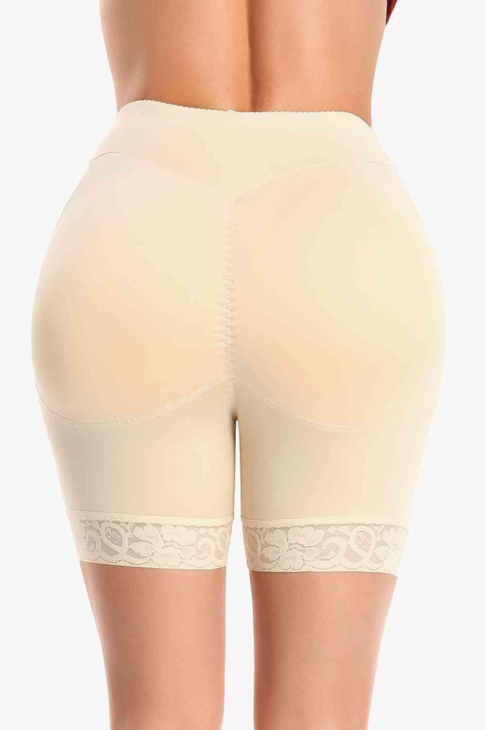 Full Size Lace Trim Lifting Pull-On Shaping Shorts - Immenzive