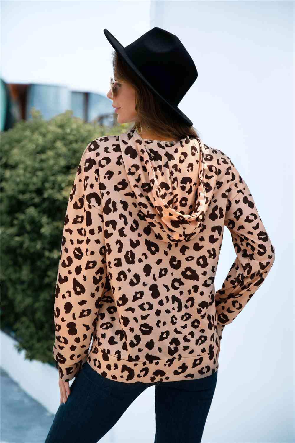Full Size Printed Quarter-Snap Drop Shoulder Hoodie - Immenzive