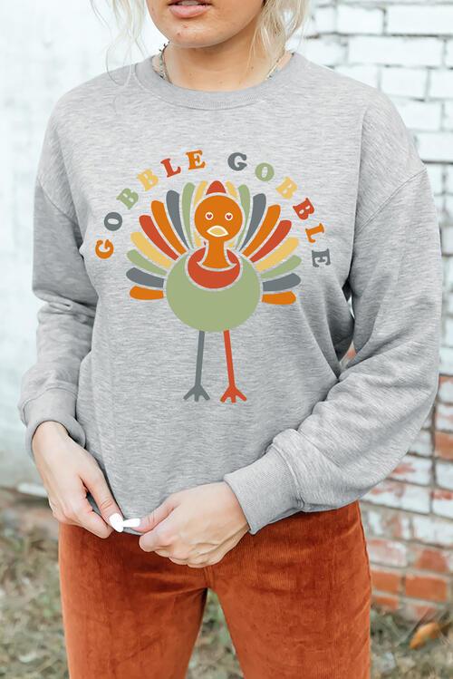 GOBBLE GOBBLE Graphic Long Sleeve Sweater - Immenzive