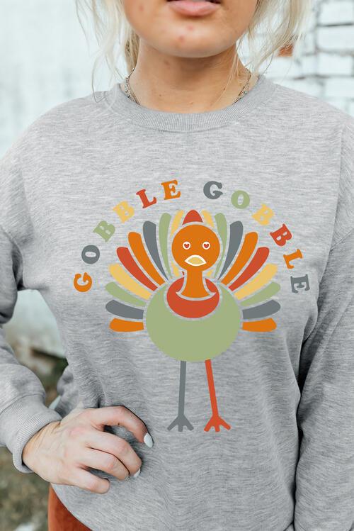 GOBBLE GOBBLE Graphic Long Sleeve Sweater - Immenzive