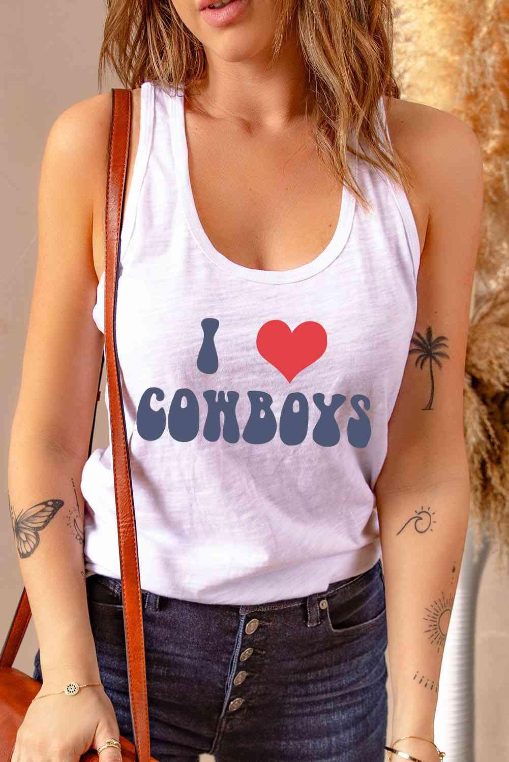 Graphic Scoop Neck Racerback Tank - Immenzive