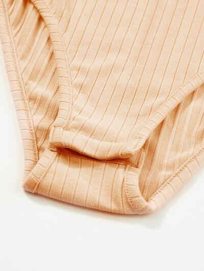 Half Button Collared Neck Long Sleeve Bodysuit - Immenzive