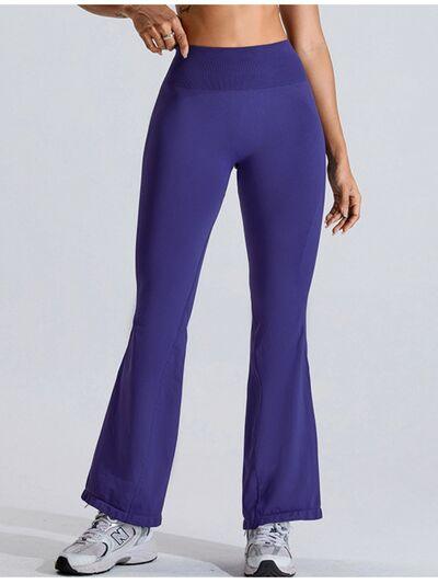 High Waist Bootcut Active Pants - Immenzive