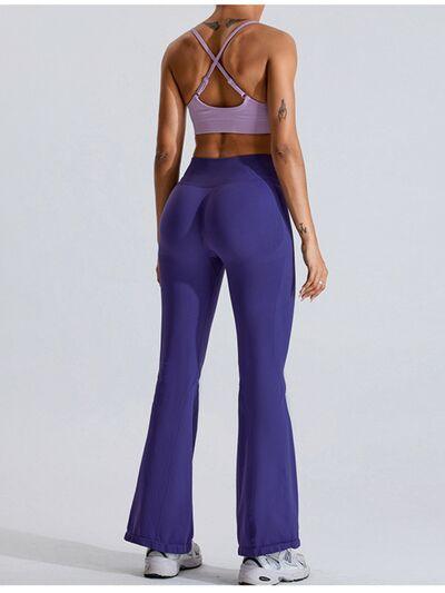 High Waist Bootcut Active Pants - Immenzive
