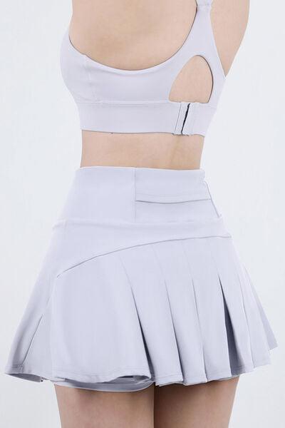 High Waist Pleated Active Skirt - Immenzive