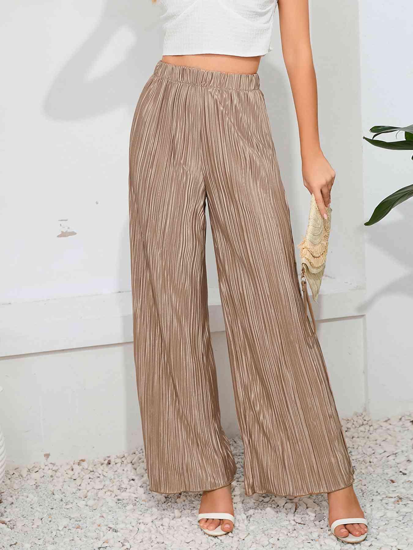 High Waist Relax Fit Long Pants - Immenzive