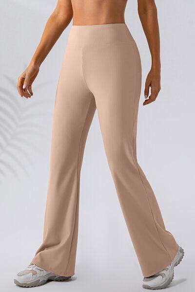 High Waist Straight Active Pants - Immenzive