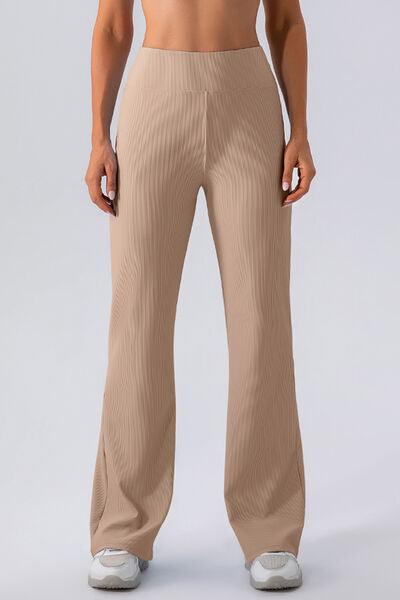 High Waist Straight Active Pants - Immenzive