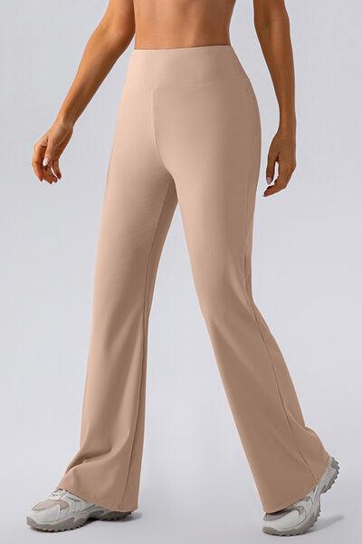 High Waist Straight Active Pants - Immenzive