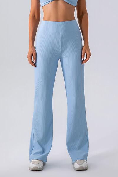 High Waist Straight Active Pants - Immenzive