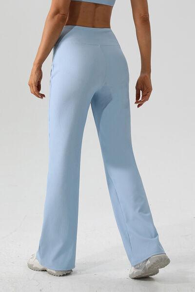 High Waist Straight Active Pants - Immenzive