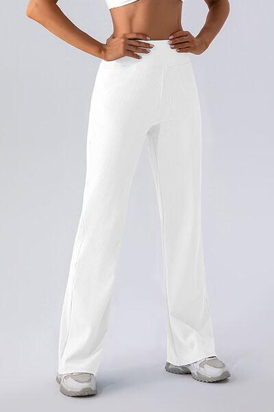 High Waist Straight Active Pants - Immenzive