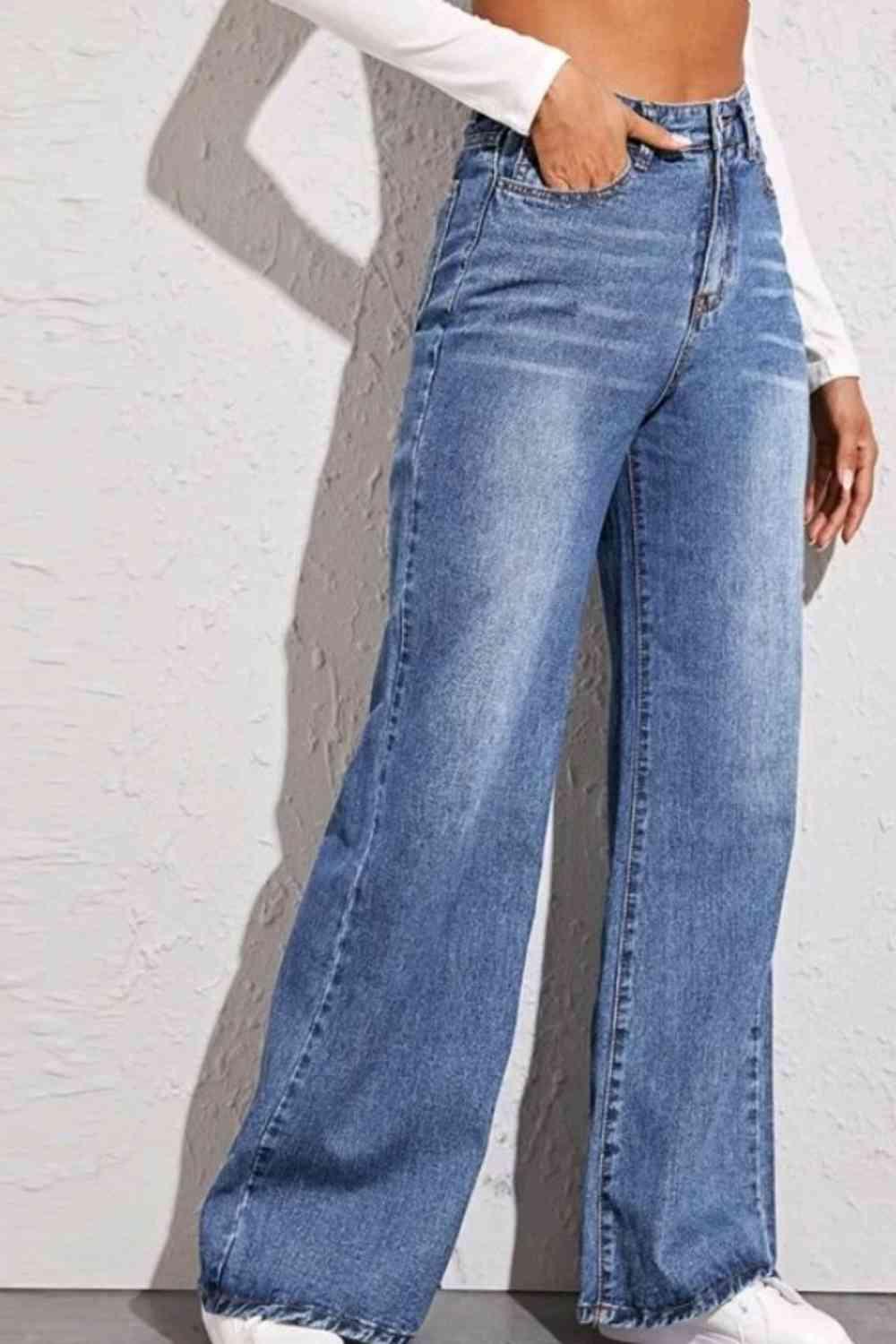 High Waist Wide Leg Jeans - Immenzive