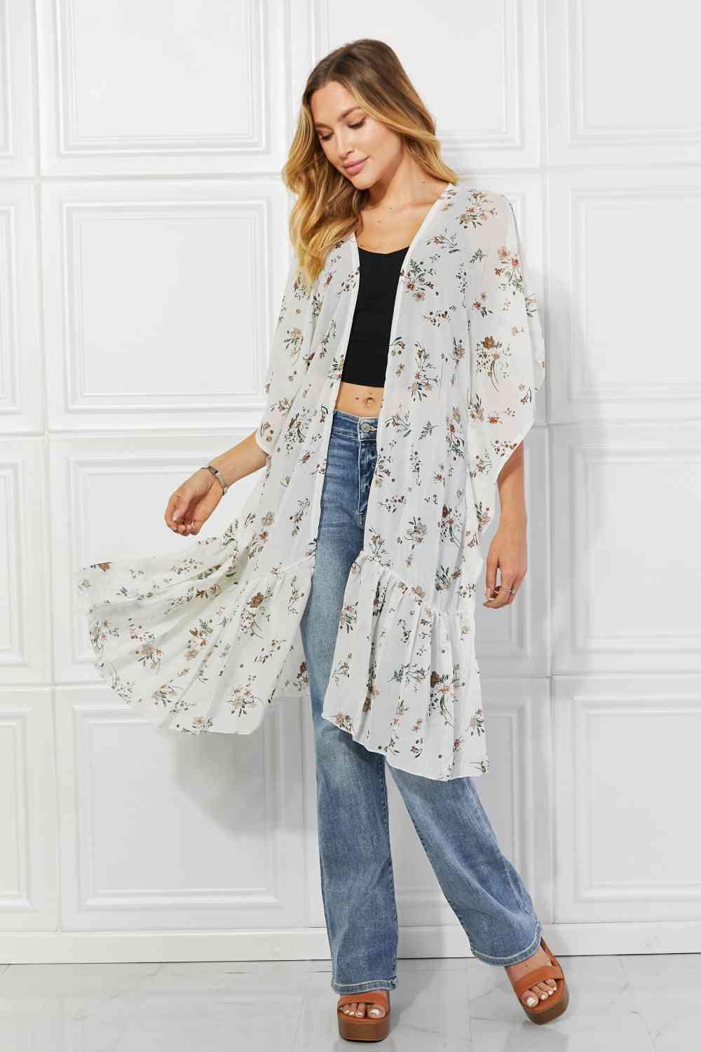 Justin Taylor Meadow of Daisies Floral Kimono - Immenzive