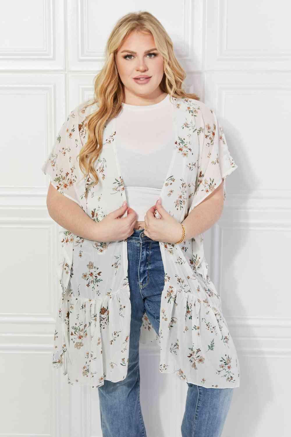 Justin Taylor Meadow of Daisies Floral Kimono - Immenzive